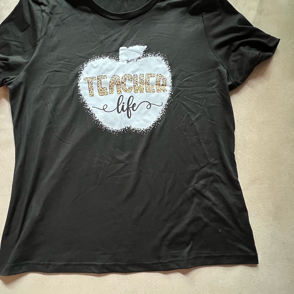Black 'Teacher Life' T-Shirt
